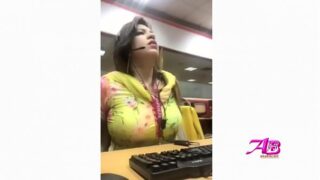 Imo Call With Big Boobs Girl in call center